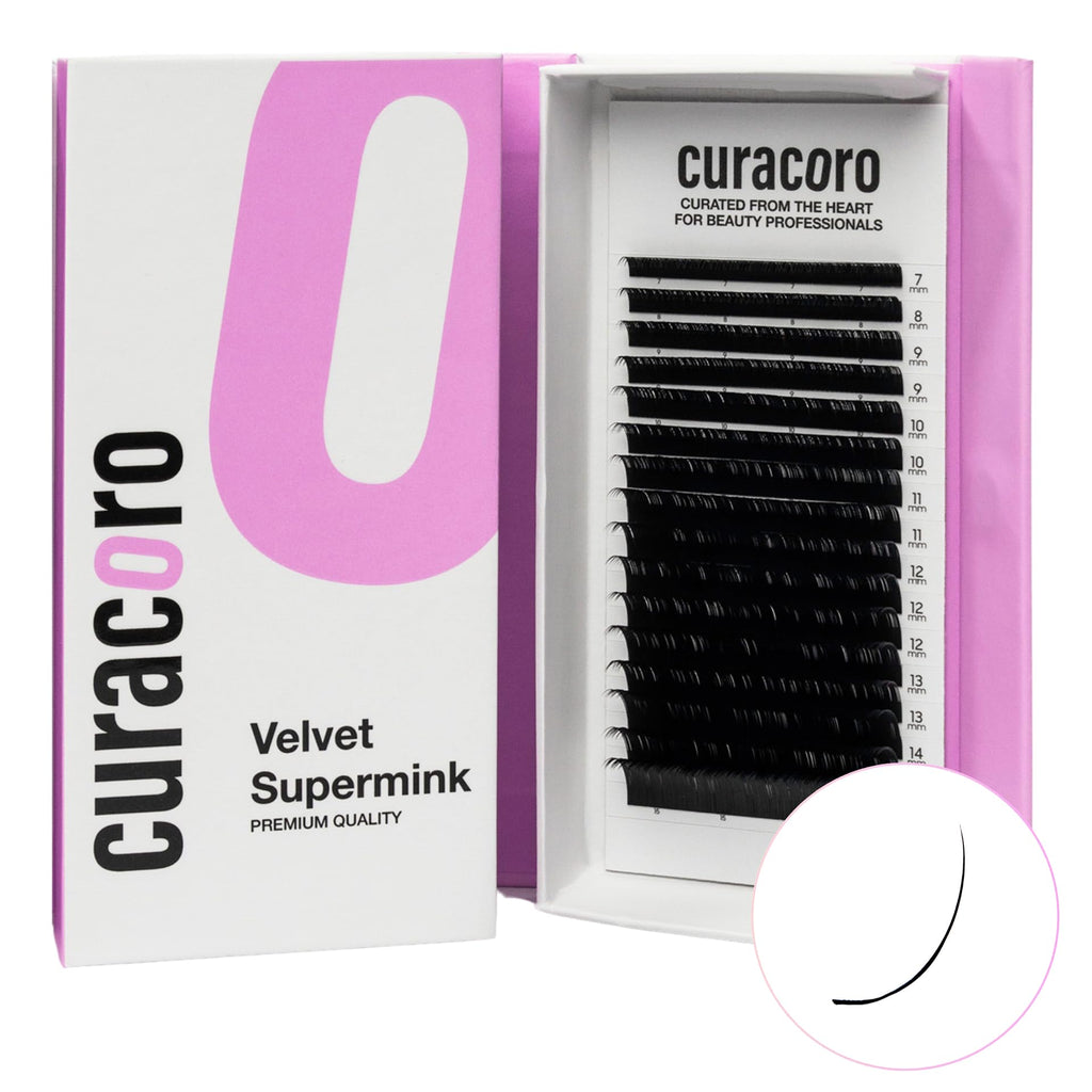 Curacoro Super Mink Eyelashes Extensions | Mixed Tray 0.03–0.2mm, C/CC/D Curl, 7–15mm