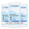 Curie Natural Deodorant for Women – Coconut Nectar, Aluminum-Free, 3-Pack