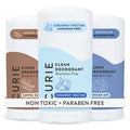 Curie Natural Deodorant for Women Calm & Cool Stick Trio – Aluminum-Free, Clean, Sustainable, Vegan, Paraben Free (3pk)