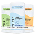 Curie Natural Deodorant for Women – Original 3-Pack (Coconut Nectar, Orange Neroli, White Tea) – Aluminum Free, Vegan