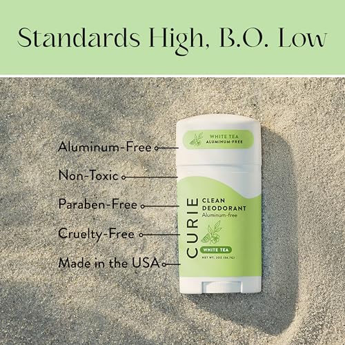 Curie Fresh Faves Aluminum-Free Deodorant Trio for Women – Coconut Nectar, White Tea & Warm Vanilla