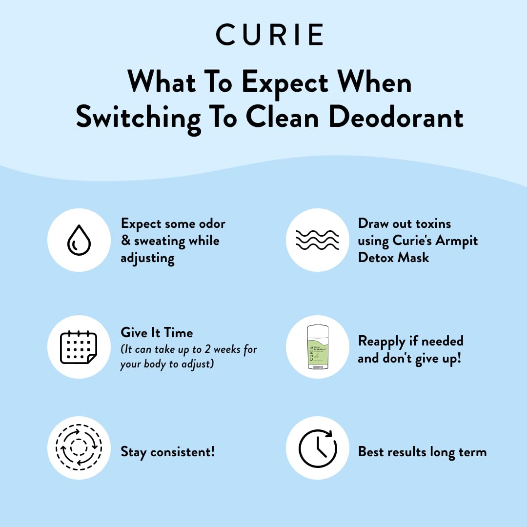Curie Natural Deodorant for Women – Warm Vanilla | Aluminum-Free, Clean & Vegan (3pk)
