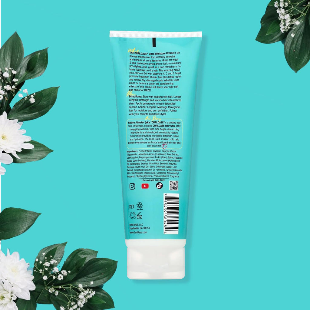 Curldaze Ultra Moisture Creme with Kukui Oil — Deep Hydration for Soft, Defined Curls