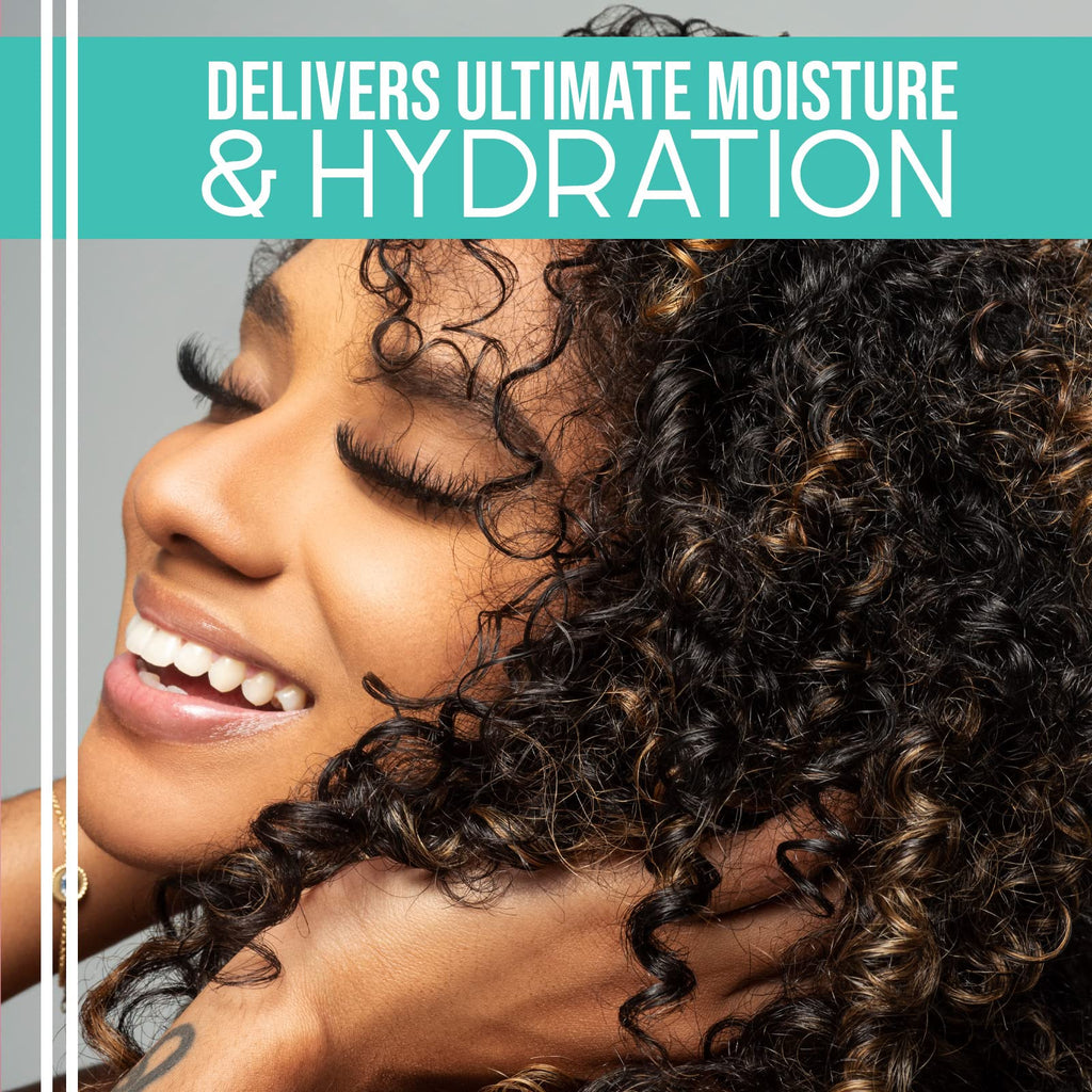 CurlMix Organic Moisturizer for Curly Hair – Avocado & Hempseed Oil, Watermelon, 8 oz – Promotes Hair Growth