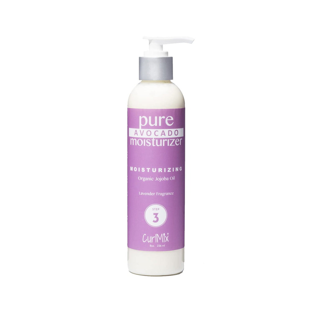 CurlMix Organic Moisturizer for Curly Hair with Avocado & Jojoba – Lavender (8 fl oz)