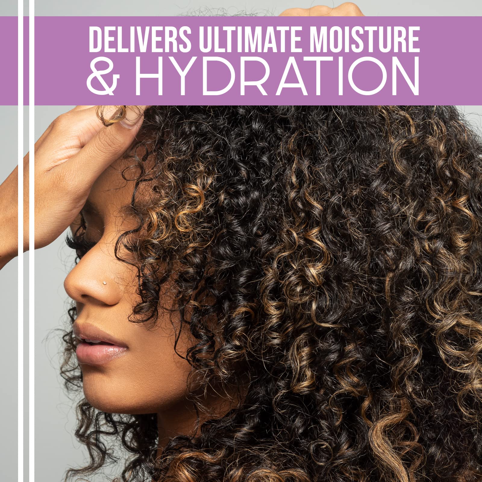 CurlMix Organic Moisturizer for Curly Hair with Avocado & Jojoba – Lavender (8 fl oz)