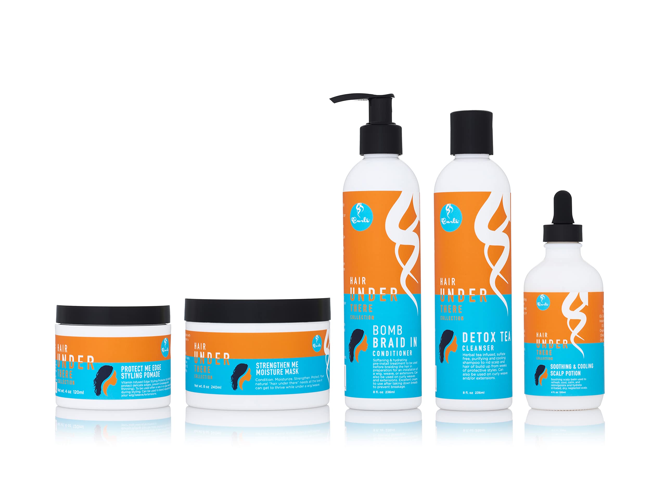 CURLS Hair Under There Detox Tea Shampoo 8 oz | Sulfate-Free Clarifying Cleanser