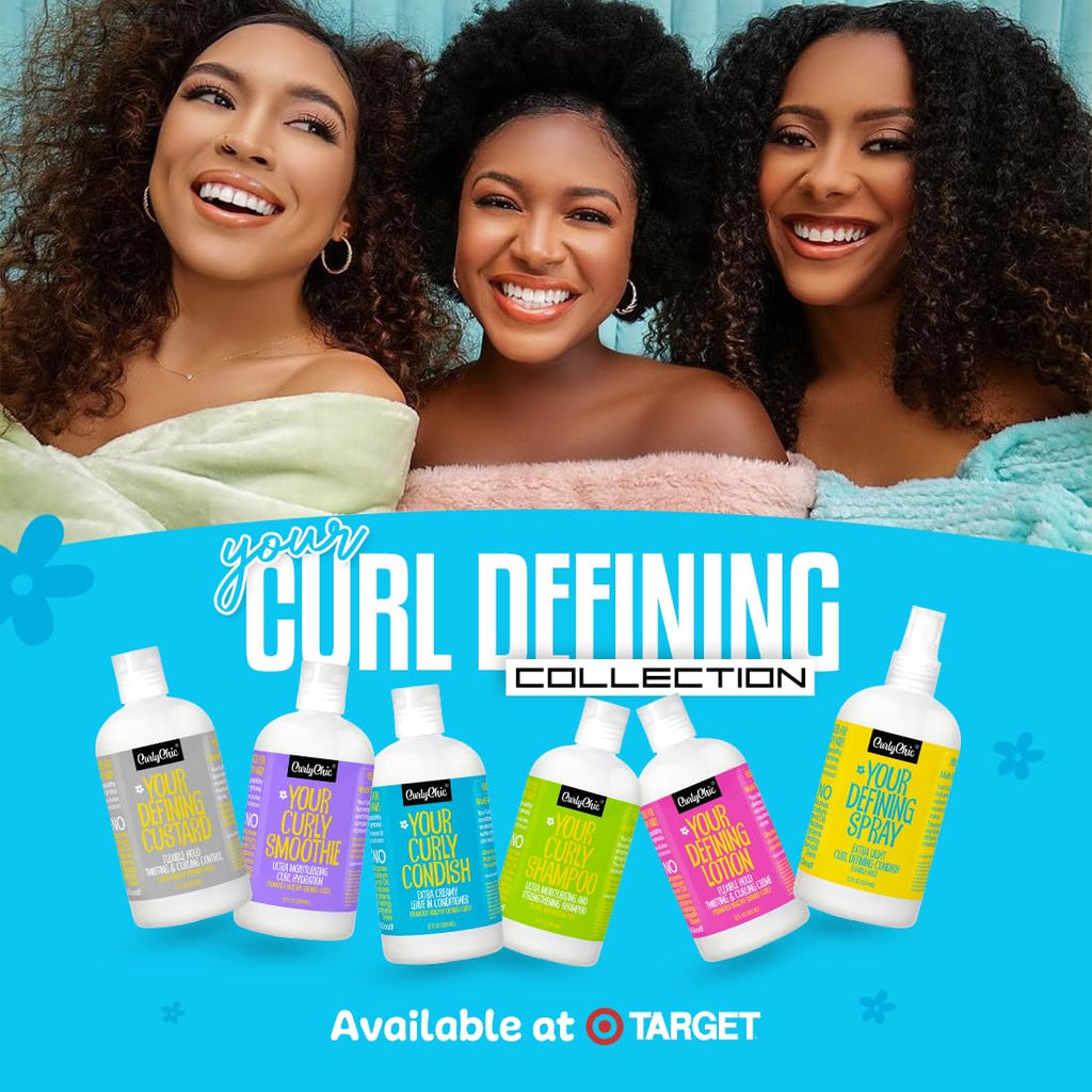 CurlyChic Your Curly Smoothie - Moisturizing Curl Creme for Defined, Healthy Curls