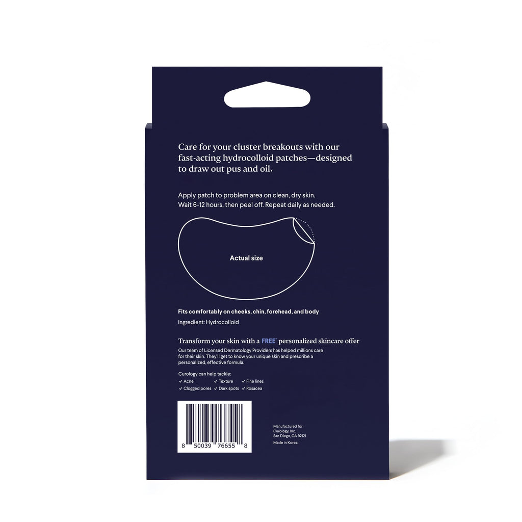 Curology Emergency Spot Patch Clusters – Large Hydrocolloid Pimple Patches (14 Count)