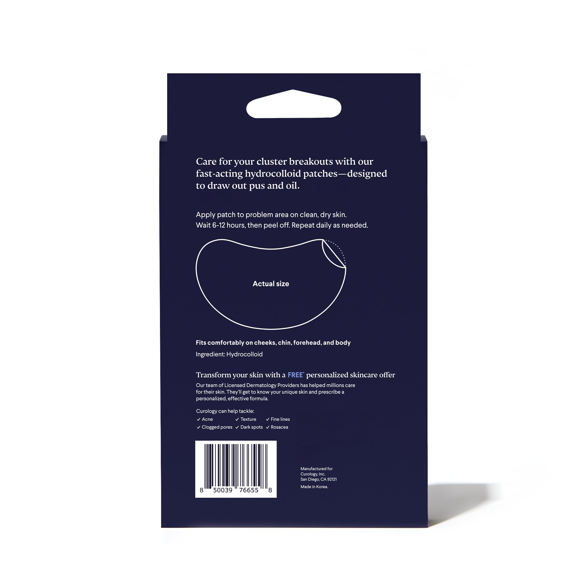 Curology Emergency Spot Patch Clusters – Large Hydrocolloid Pimple Patches (14 Count)