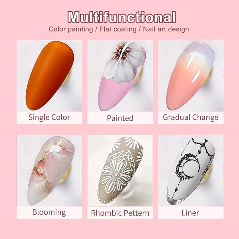 CurvLife Solid Gel Nail Polish (Eleanos) – 4 Neon Pastel Cream Gel Colors | Soak Off UV/LED