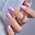 CurvLife Oval Press On Nails Short – 30Pcs Soft Gel Kit | Natural Fit & Reusable Tabs | Violet Haze