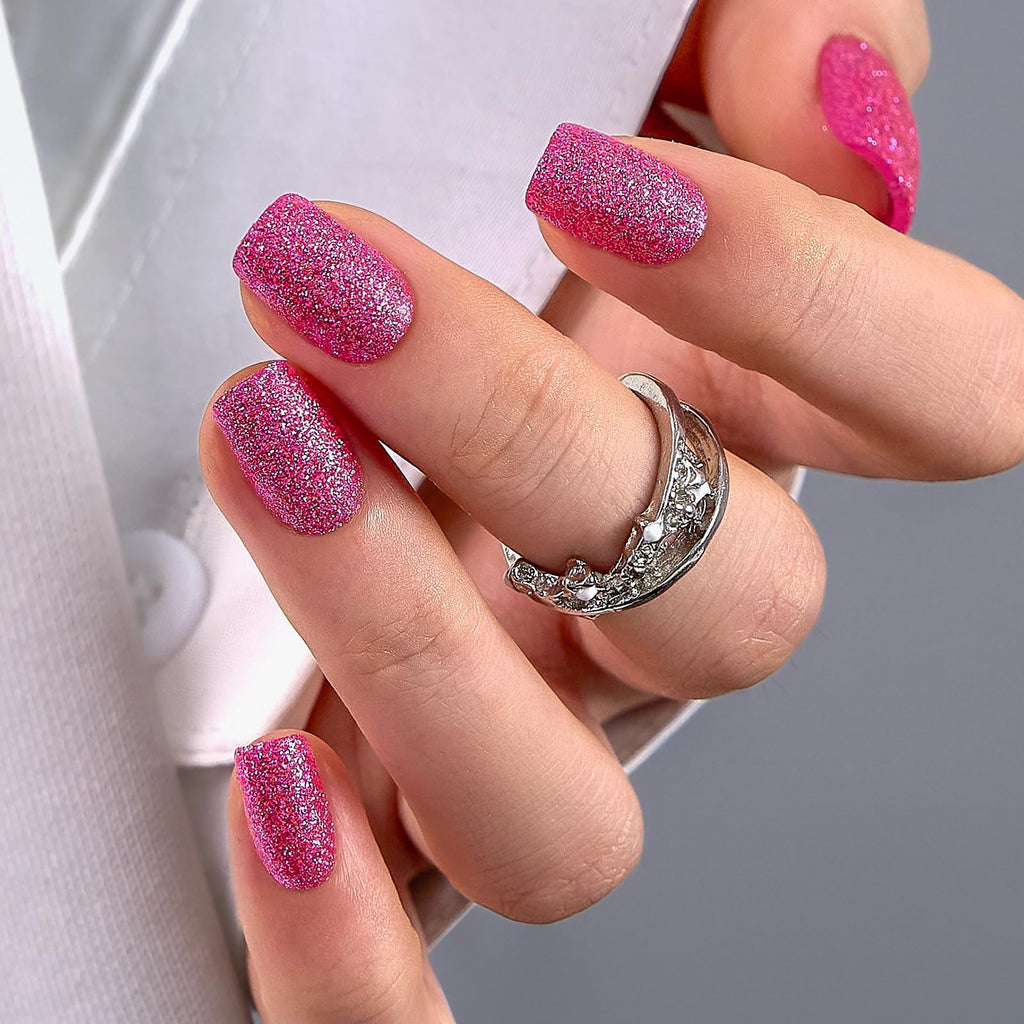 CurvLife Soft Gel Press On Nails – Square, Long-Lasting 30pc Kit with Glue & Tabs