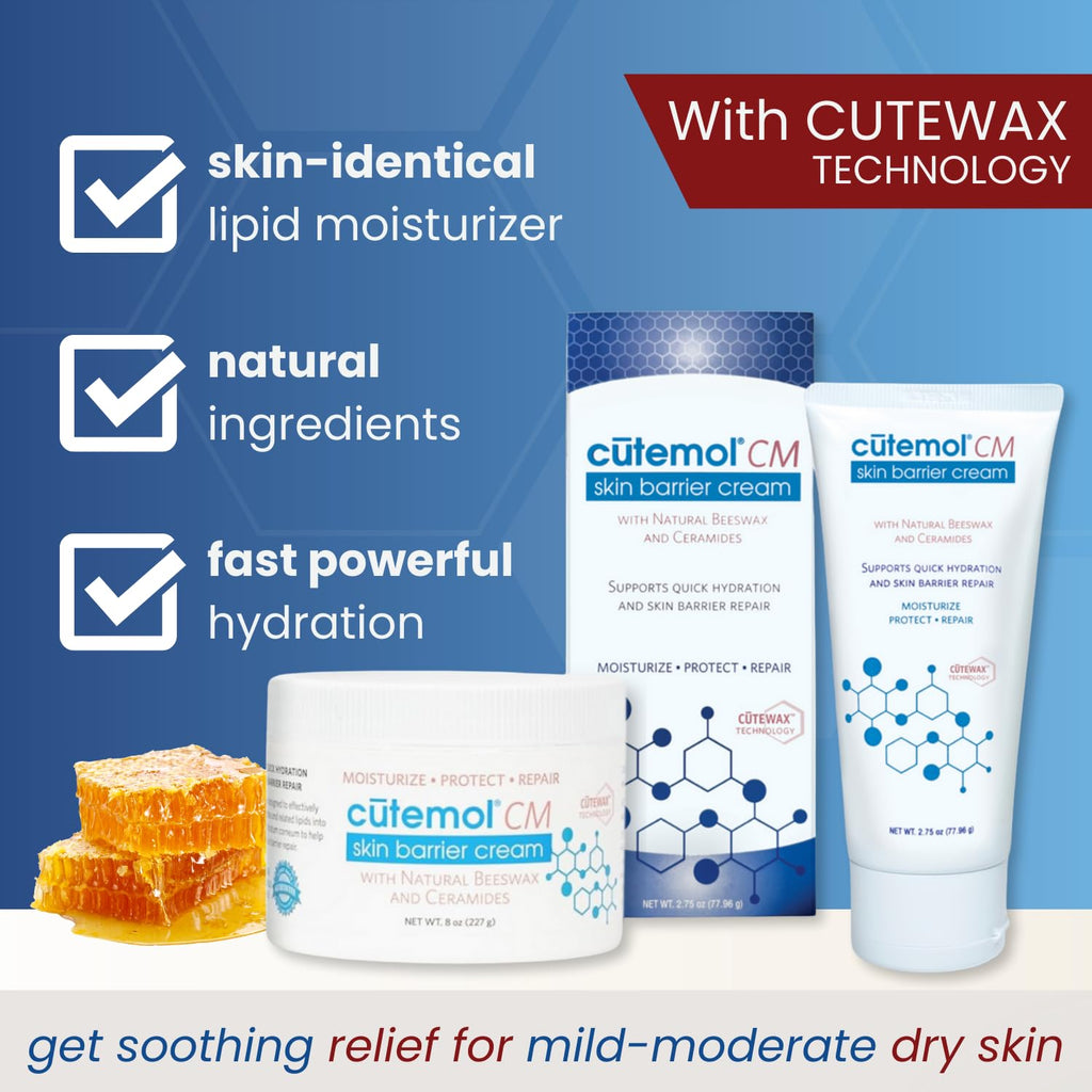 Cutemol CM Emollient Cream — Ceramide-Rich Barrier Support & Hydration (8 oz)