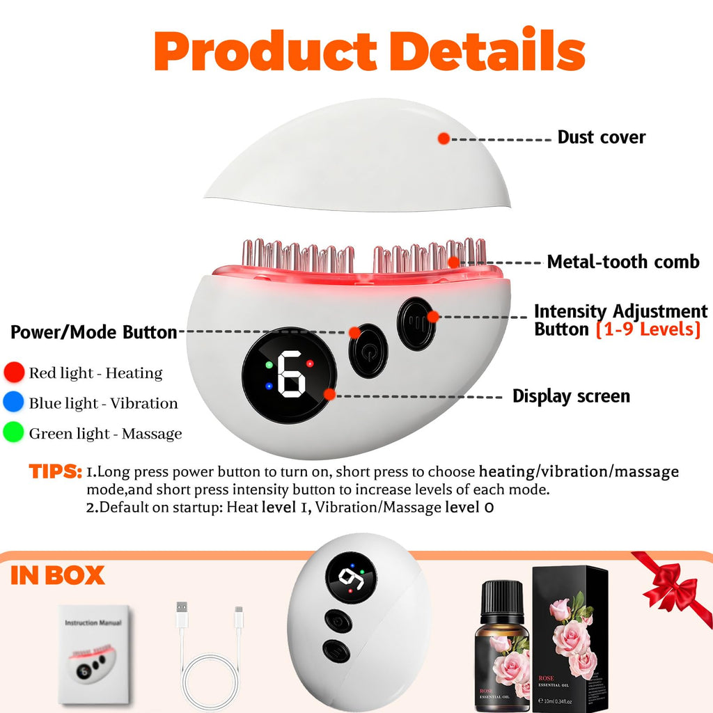 CXGTCI Electric Lymphatic Contour Face Brush – 9-Level Heat, Massage & Vibration