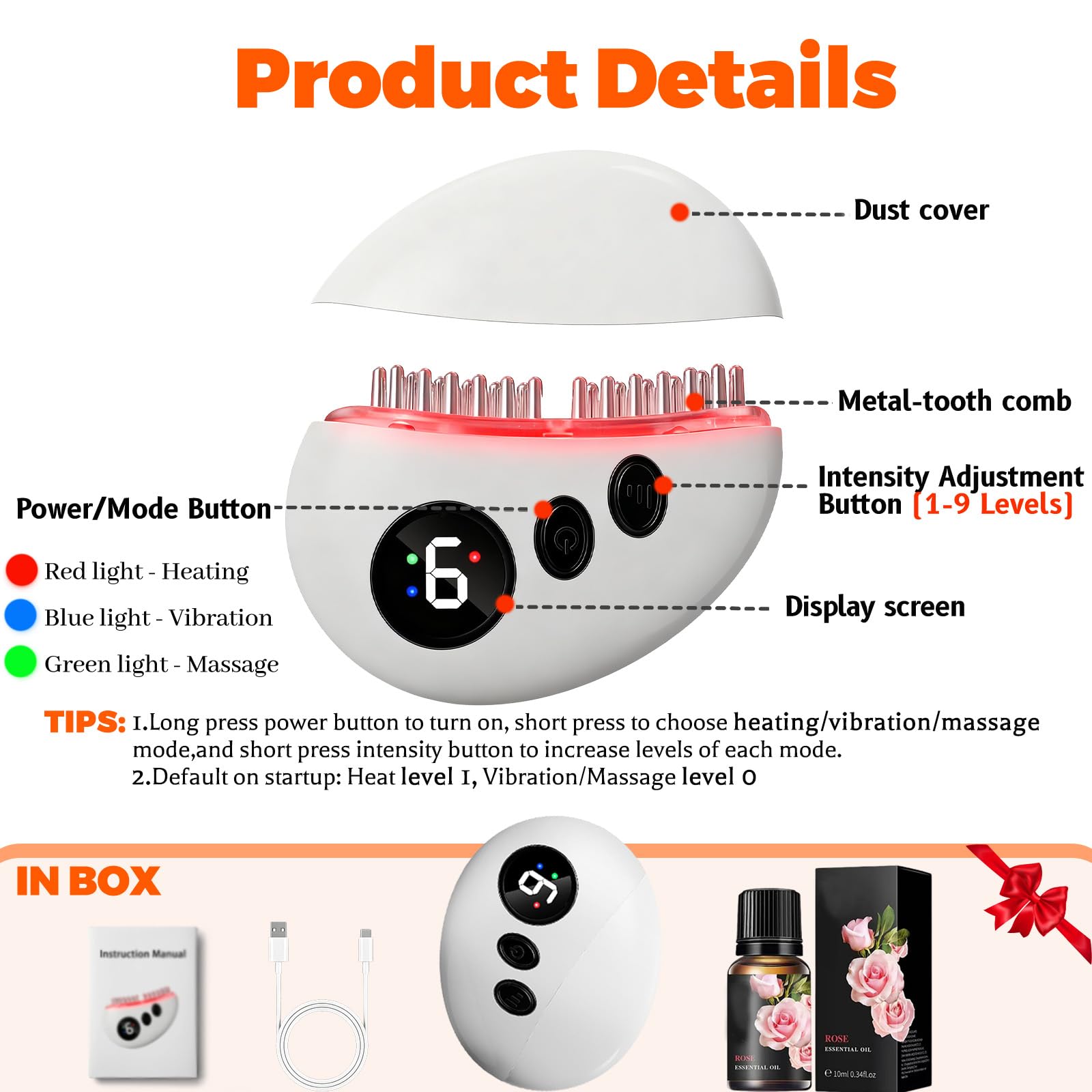 CXGTCI Electric Lymphatic Contour Face Brush – 9-Level Heat, Massage & Vibration