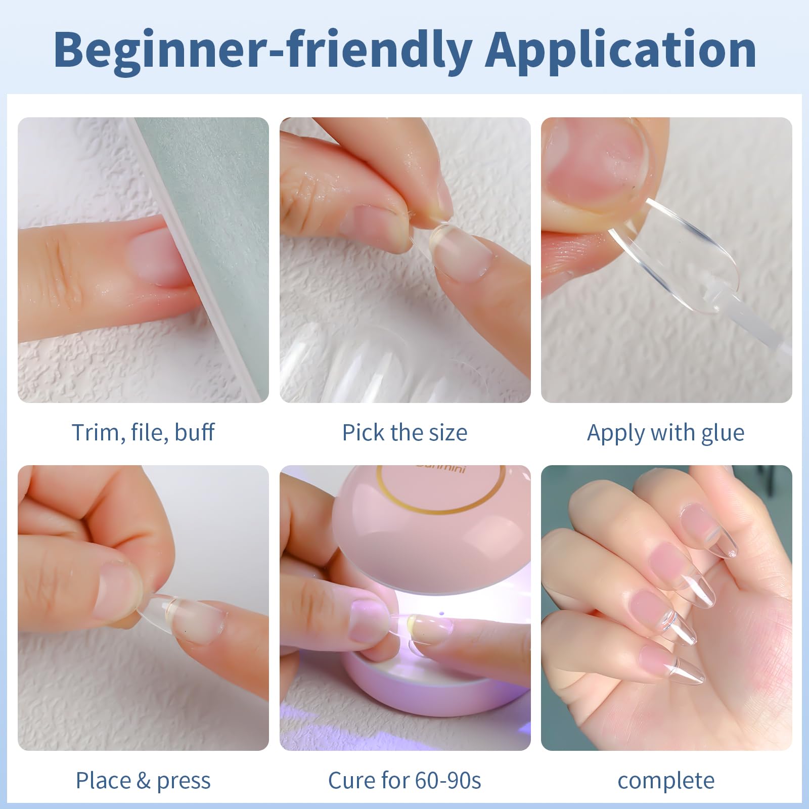 Cycullinyt 600pcs Sculpted Medium Almond Soft Gel Nail Tips – Full Cover, 14 Sizes, DIY Manicure