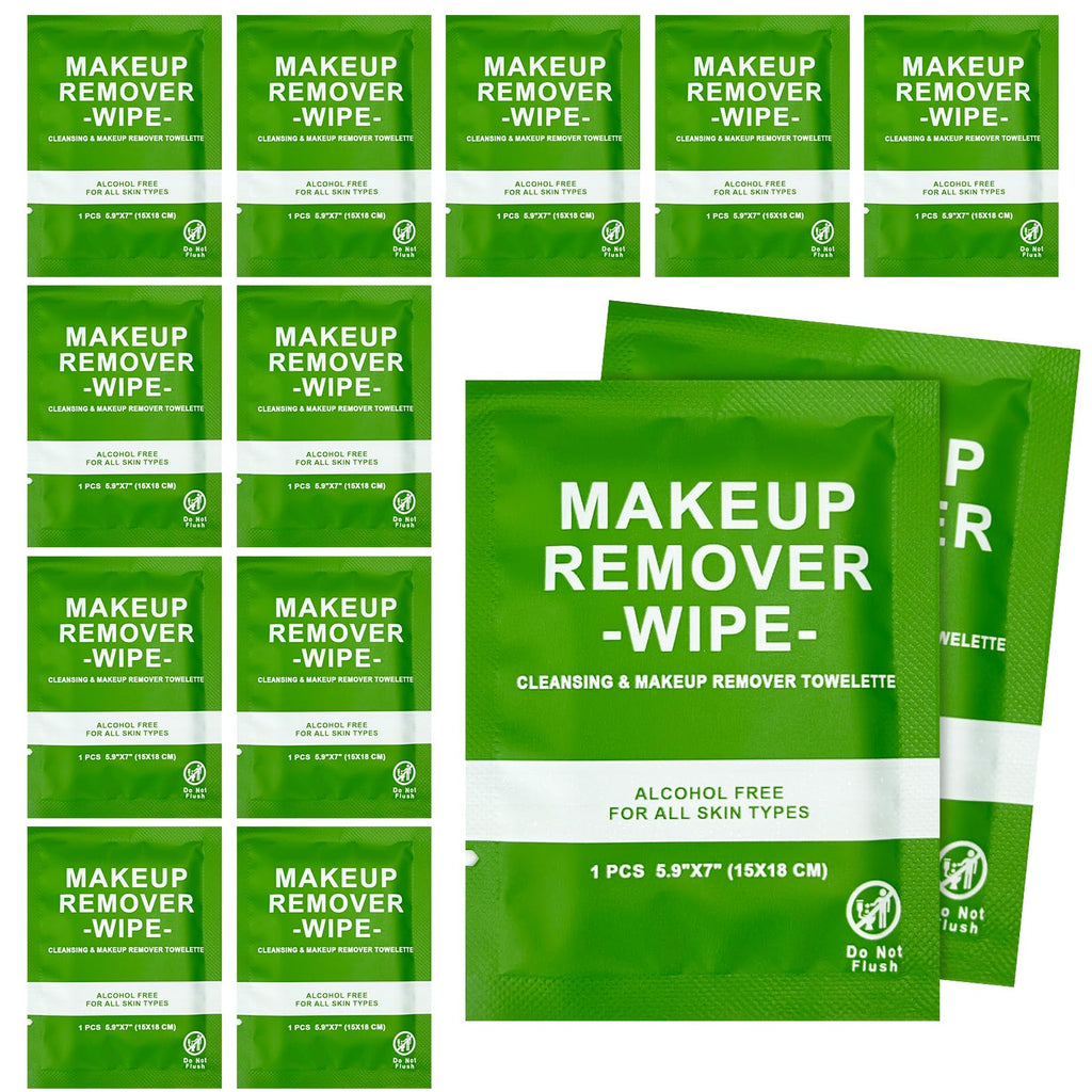 Cydioa 100-Count Makeup Remover Wipes Bulk Pack – Individually Wrapped, Gentle Face & Eye Cleansing
