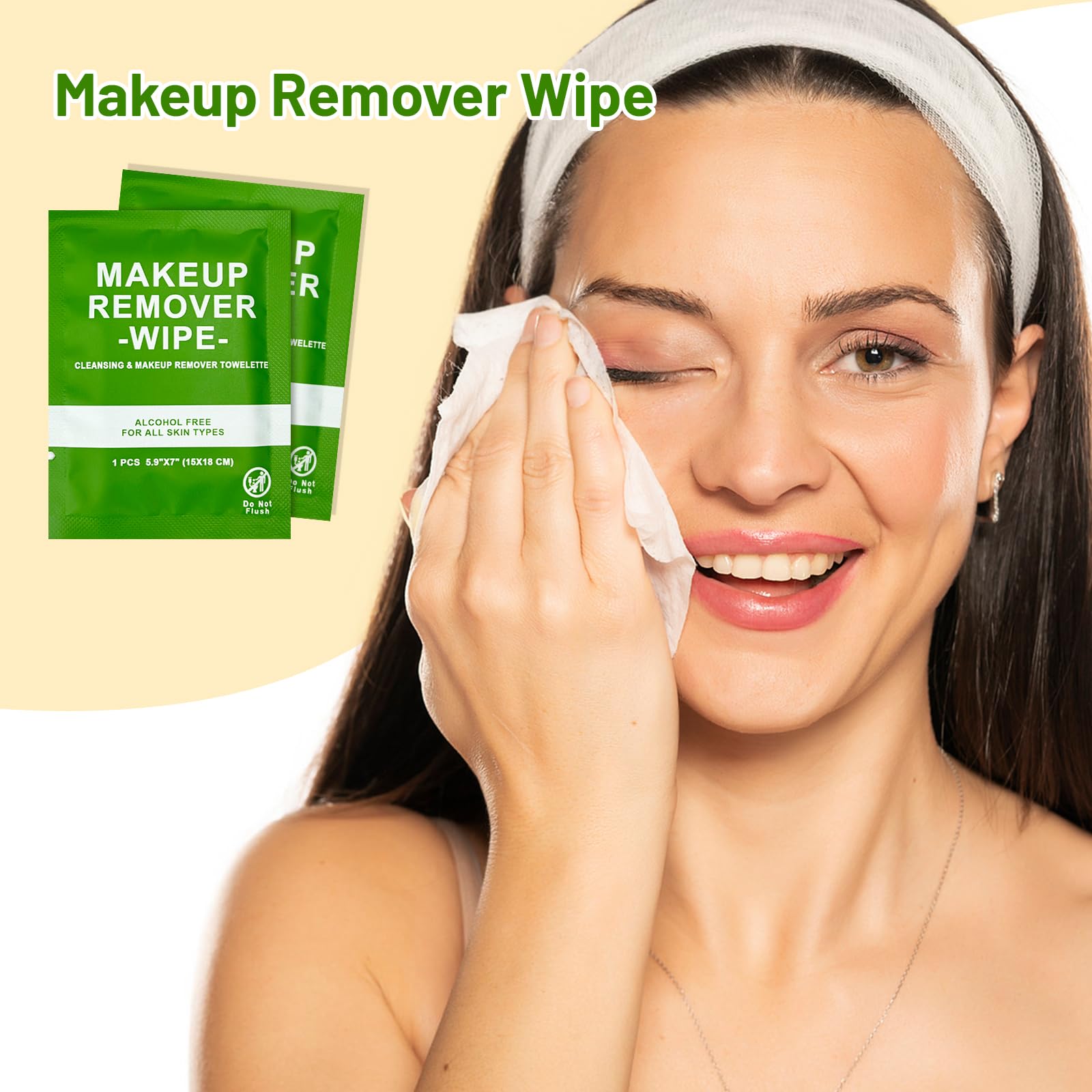 Cydioa 100-Count Makeup Remover Wipes Bulk Pack – Individually Wrapped, Gentle Face & Eye Cleansing