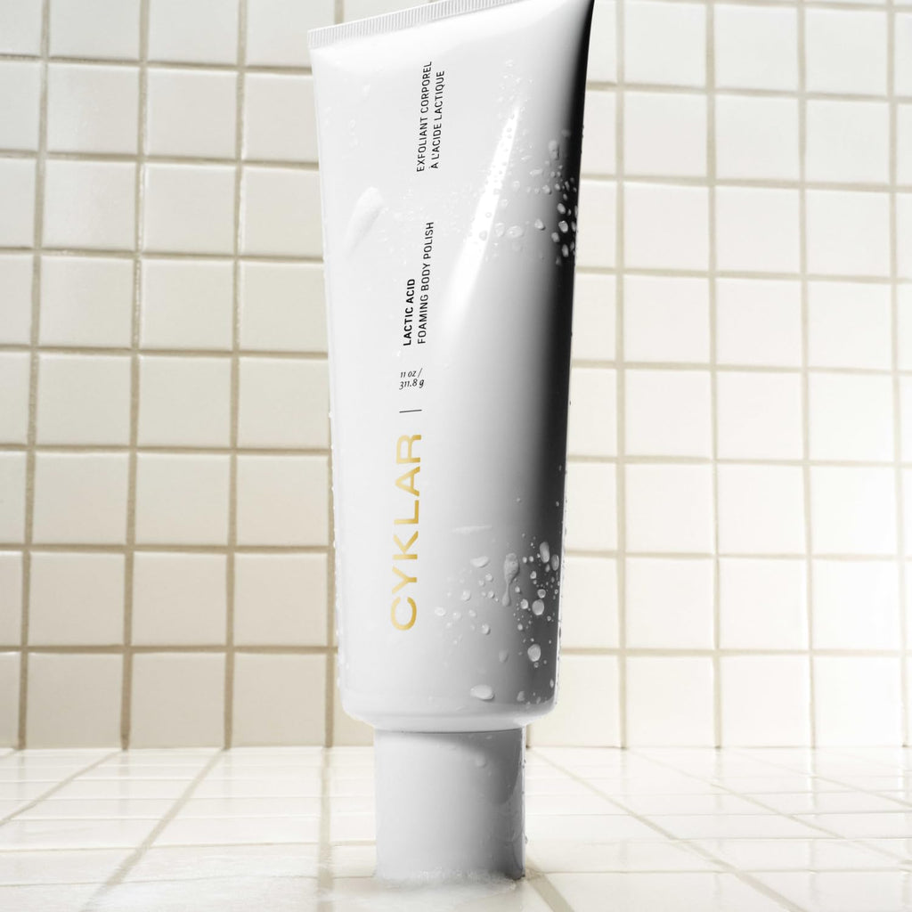 CYKLAR Lactic Acid Body Polish – AHAs + Volcanic Pumice, Fragrance-Free, 11 oz