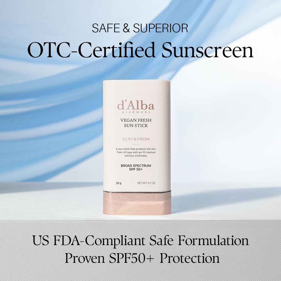 d'alba Piedmont Air Fit Fresh Sun Stick SPF 50+ | Vegan, Non-Sticky On-The-Go Sun Protection