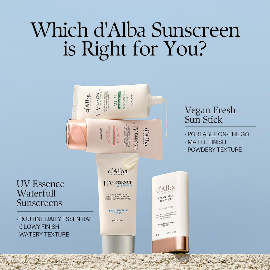 d'alba Piedmont Air Fit Fresh Sun Stick SPF 50+ | Vegan, Non-Sticky On-The-Go Sun Protection