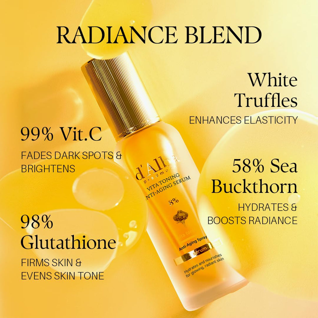 d'alba Piedmont Vita Toning Anti-Aging Spray Serum 8% 70ml | Lightweight Hydrating Mist