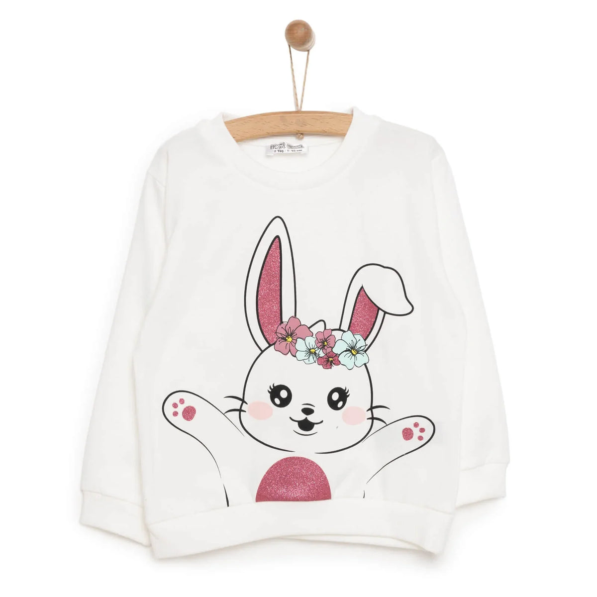 HelloBaby Bunny Motif Brushed Baby Sweatshirt (6 Months to 5 Years)