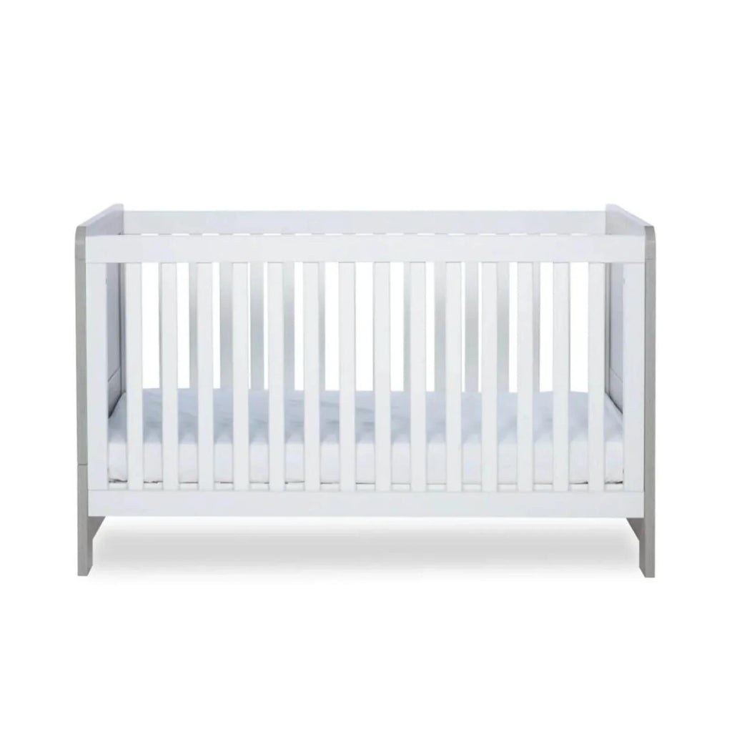 Ickle Bubba Pembrey Cot Bed Ash Grey - Premium Sprung Mattress
