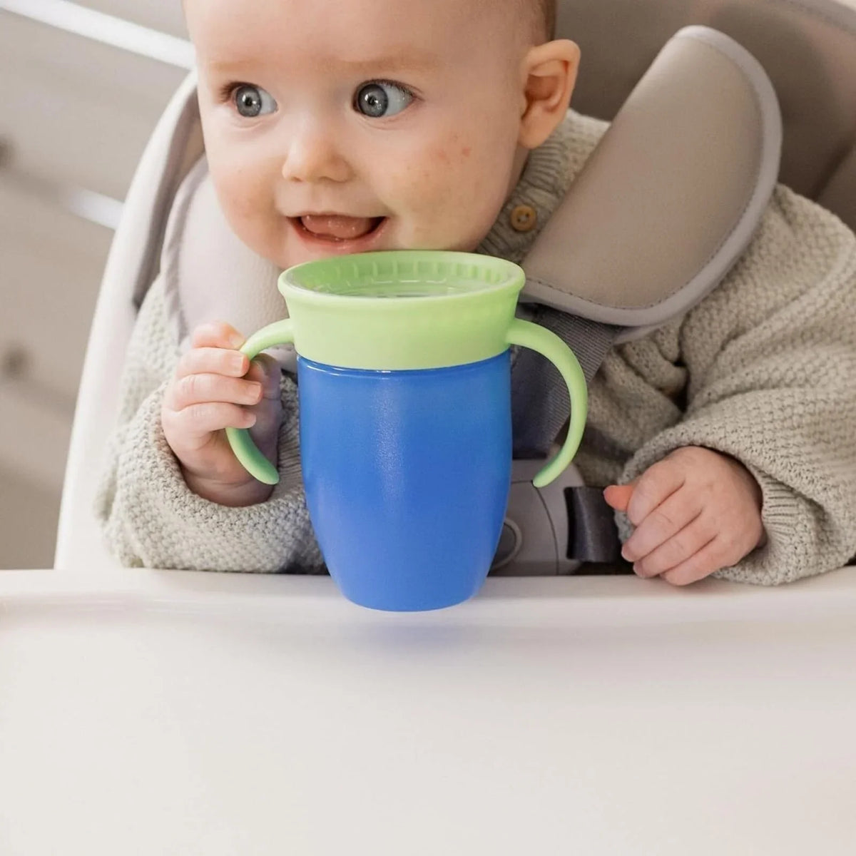 Nuby All Around Short Cup with Handles 210ml Assorted