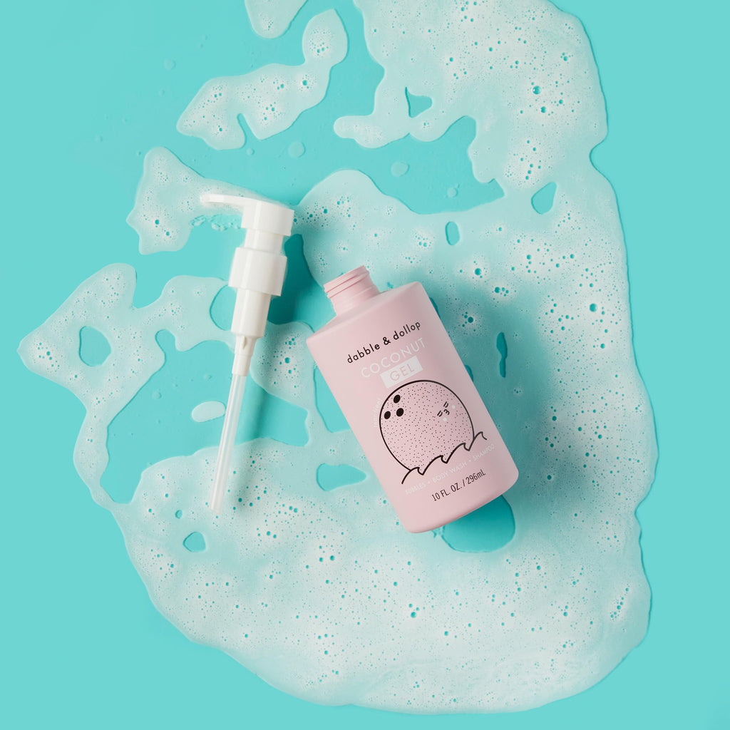 Beachy Bundle by Dabble & Dollop – Natural 3-in-1 Kids Bath Set (Honeydew Melon, Vanilla & Coconut) | Tear-Free, Vegan & Paraben Free