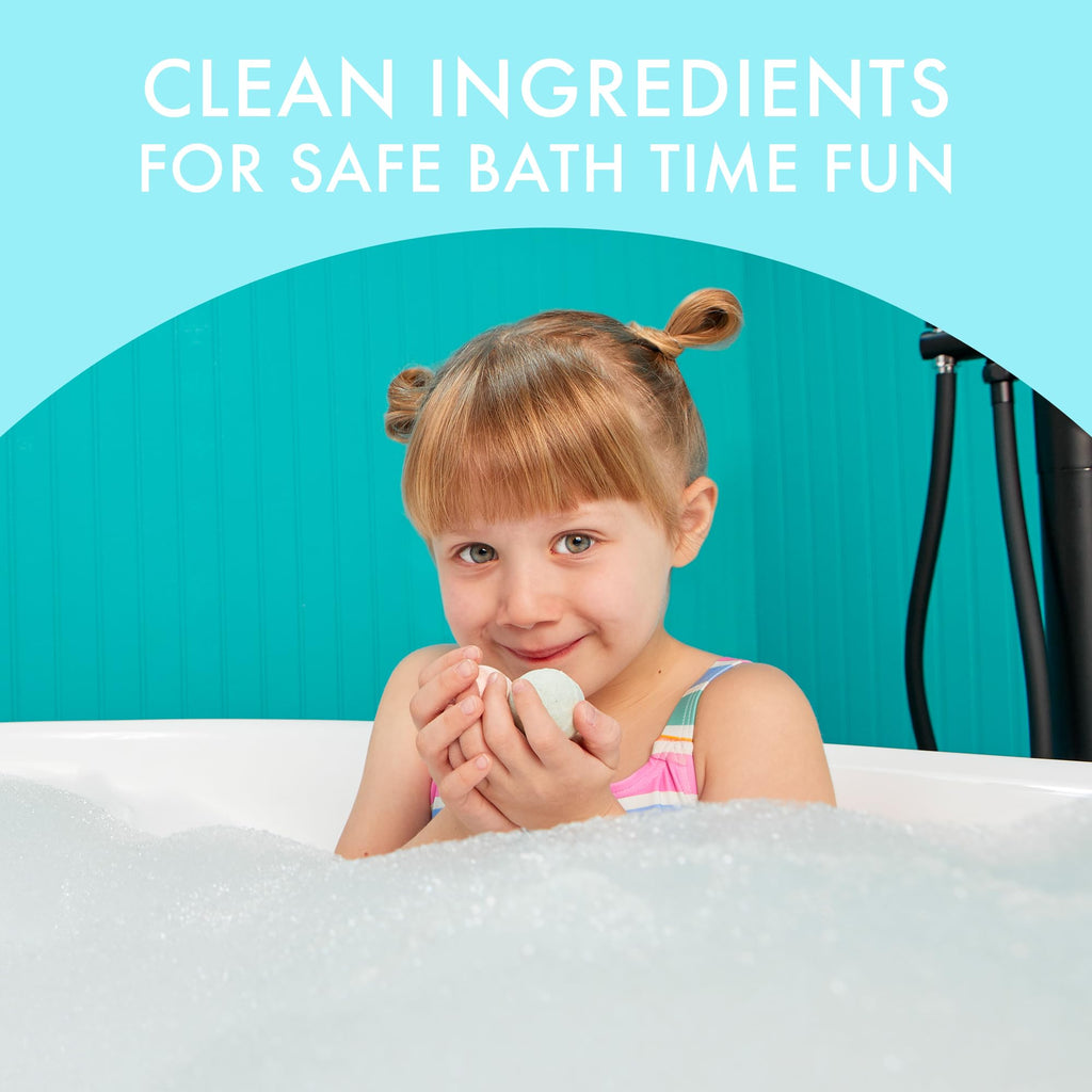 Dabble & Dollop Mini Bath Bombs for Kids – 24 Natural Drops, Soothing Scents, Vegan & Cruelty-Free