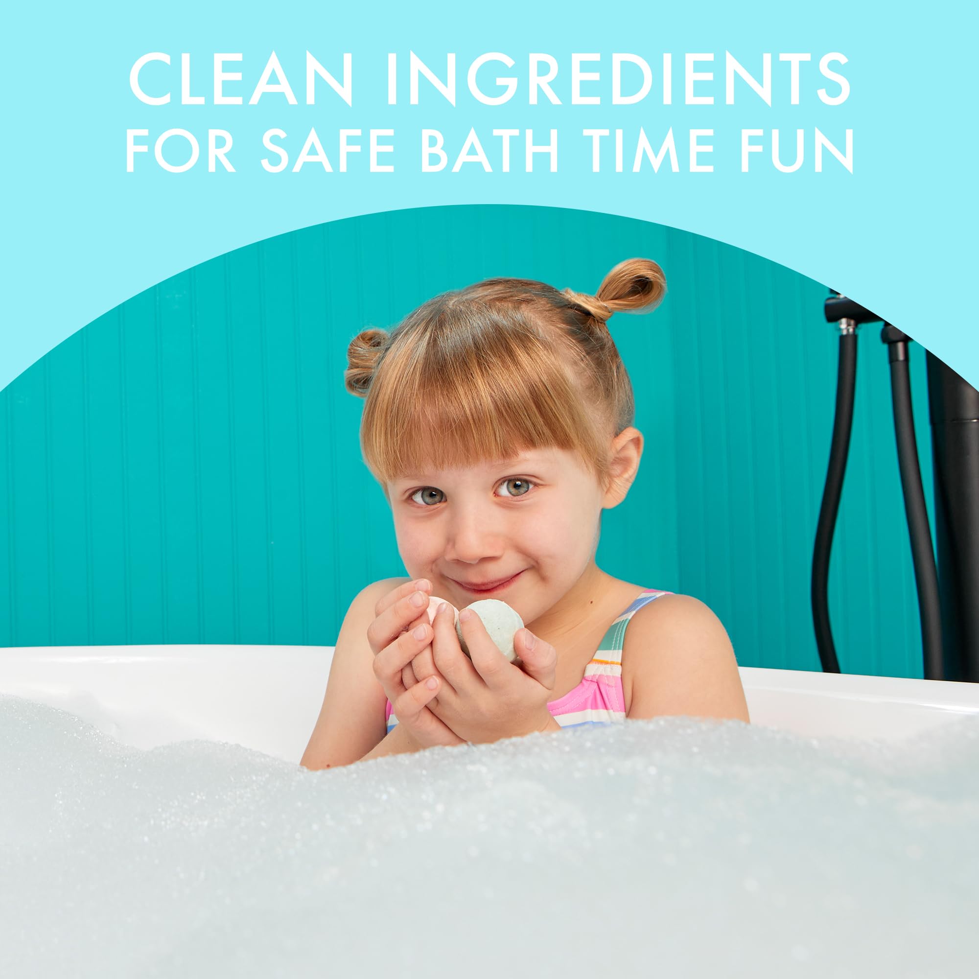Dabble & Dollop Mini Bath Bombs for Kids – 24 Natural Drops, Soothing Scents, Vegan & Cruelty-Free