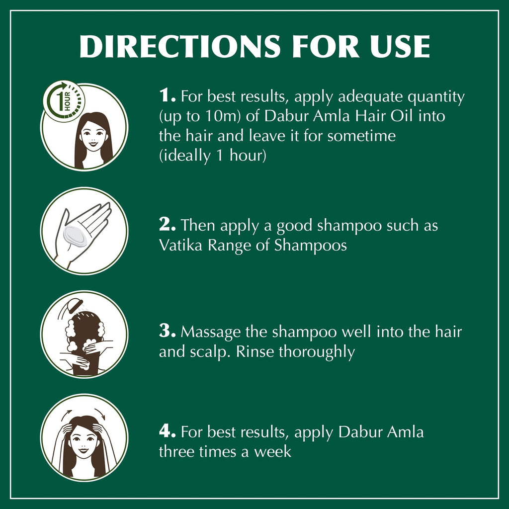 Dabur Amla Hair Oil – Indian Natural Hair Care for Healthy, Moisturized Hair