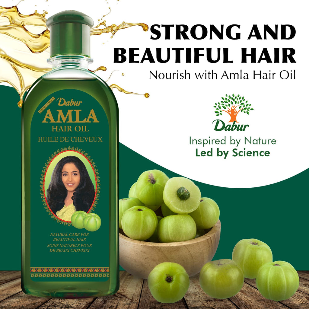 Dabur Amla Hair Oil – Indian Natural Hair Care for Healthy, Moisturized Hair