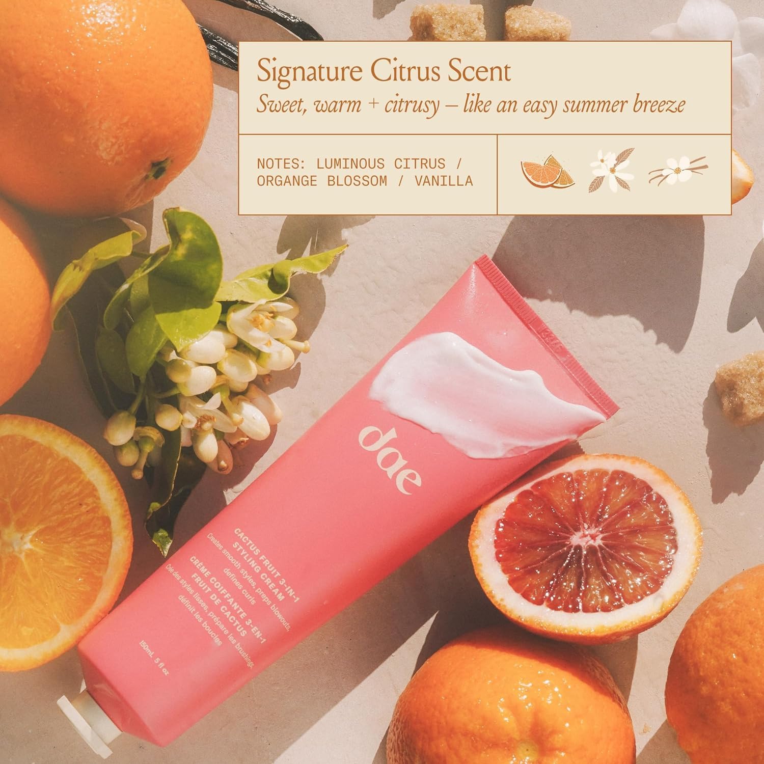 DAE Cactus Fruit 3-In-1 Styling Cream – Smooths, Preps Shiny Blowouts & Defines Curls (5 oz)