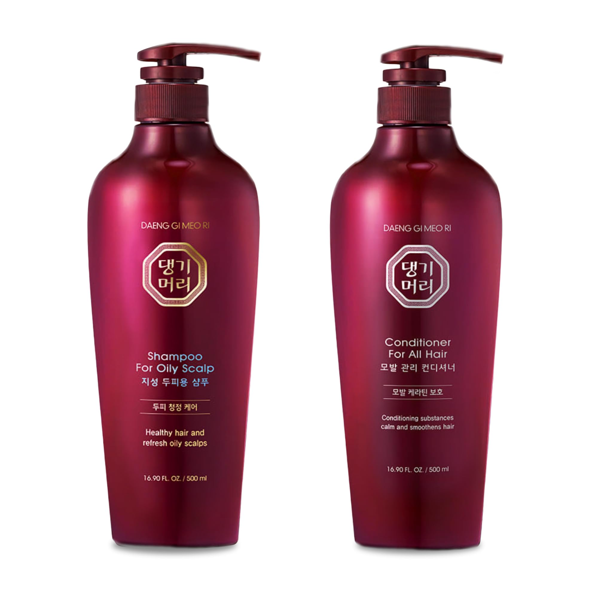 Daeng Gi Meo Ri Oily Scalp Care Shampoo & Conditioner Set – Refreshing, Strengthening & Dandruff-Reducing (16.9 fl oz each)