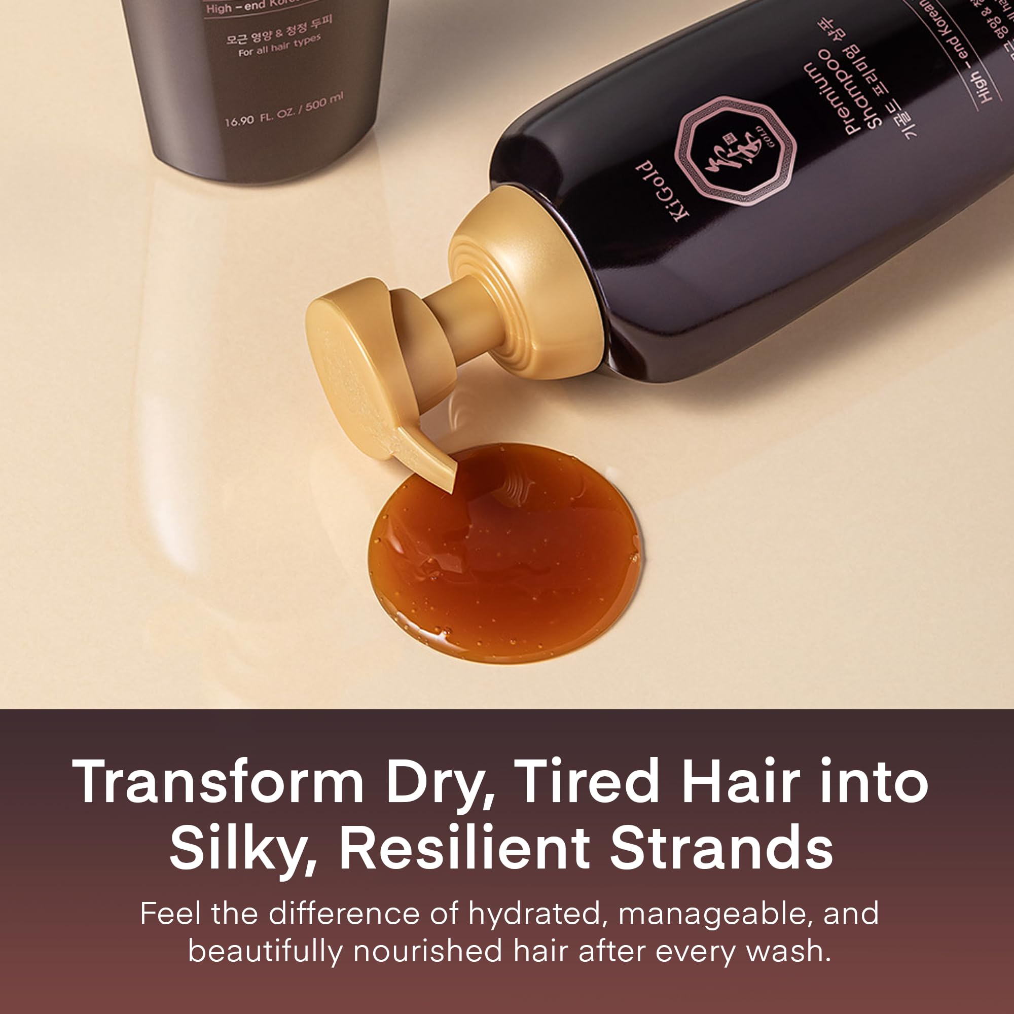 Daeng Gi Meo Ri Ki Gold Premium Shampoo – Hair Growth & Hydration, No Artificial Color, 16.9 oz