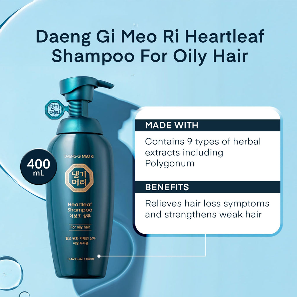 Daeng Gi Meo Ri Hair Loss Care Set – Shampoo for Oily Hair + Treatment for All Hair Types, 13.5 FL OZ