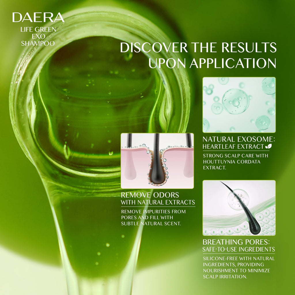 DAERA Life Green Exo Shampoo – Thinning Hair Thickening, 10.24 fl oz
