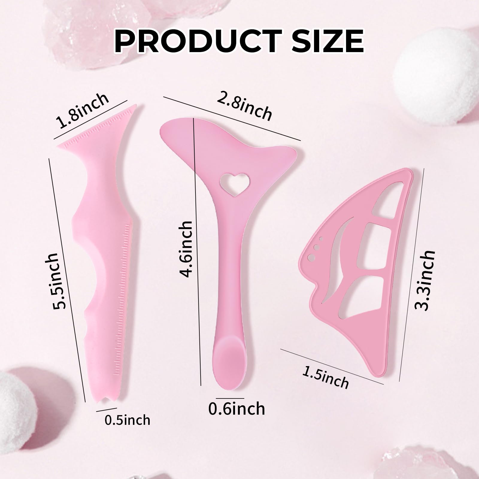 DAGEDA 3-Pcs Eyeliner Stencils Set | Reusable Silicone Eye Makeup Tool