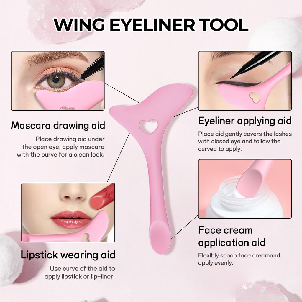DAGEDA 3-Pcs Eyeliner Stencils Set | Reusable Silicone Eye Makeup Tool