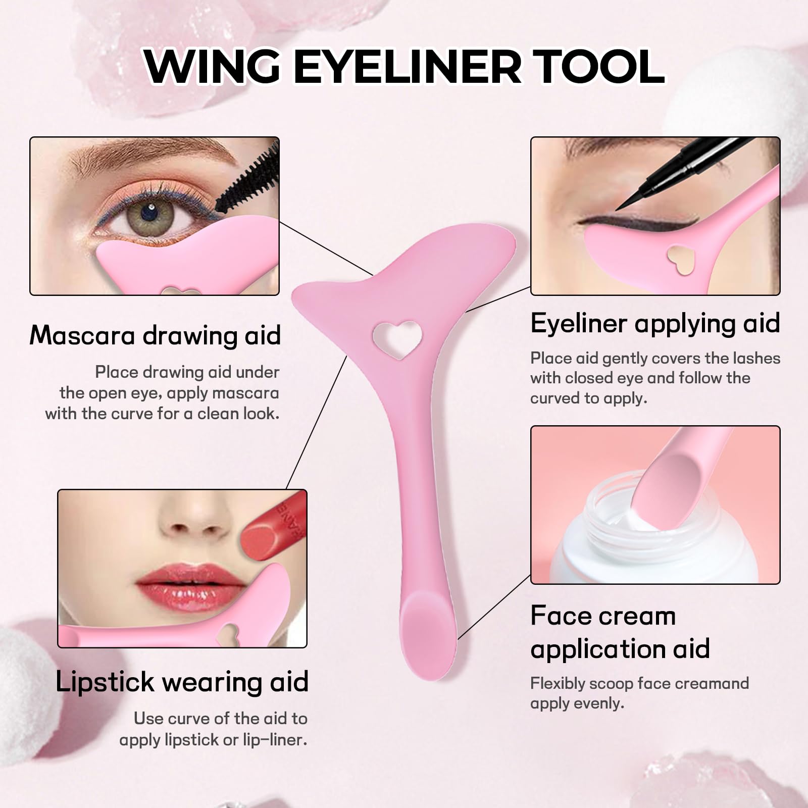 DAGEDA 3-Pcs Eyeliner Stencils Set | Reusable Silicone Eye Makeup Tool