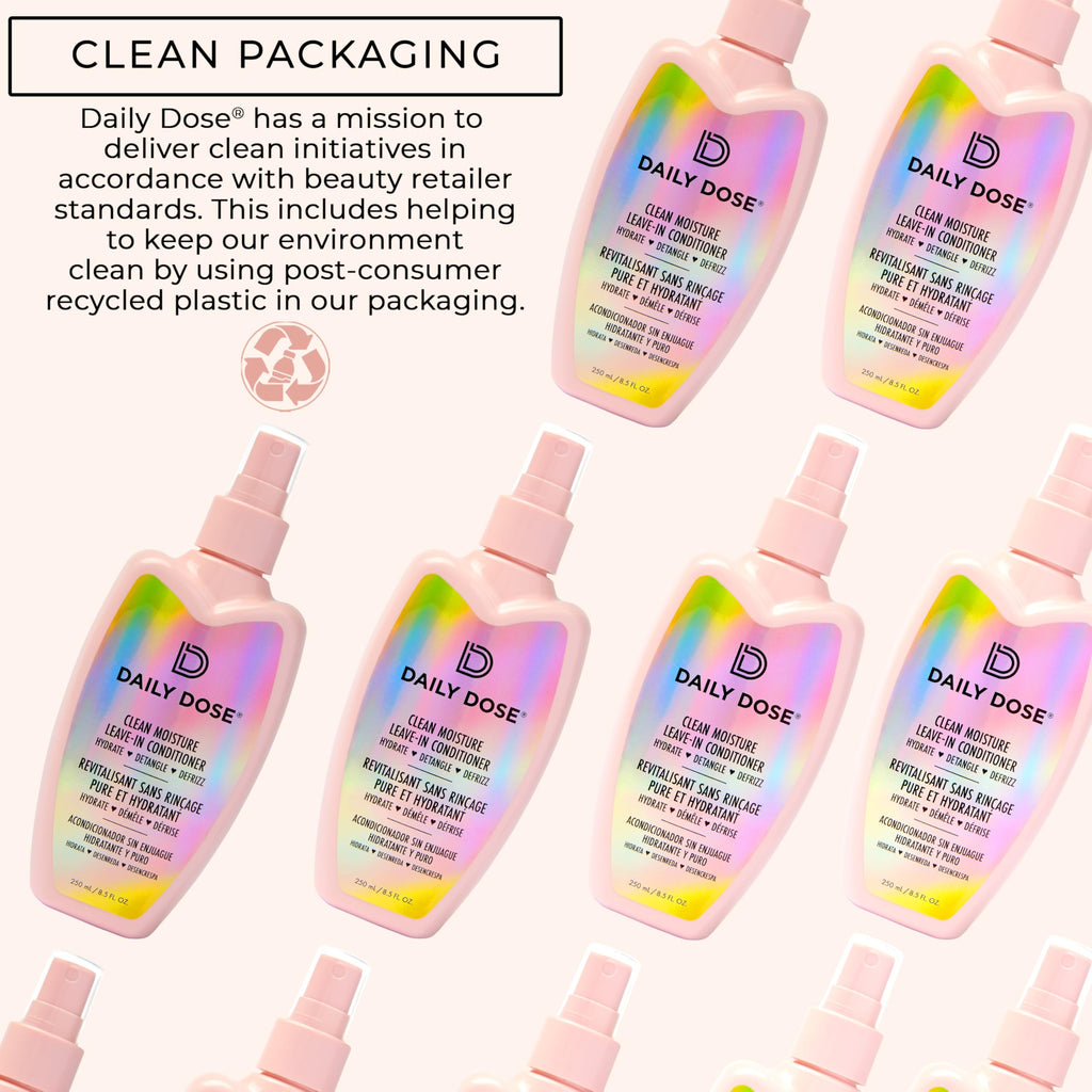 DAILY DOSE Award-Winning Clean Moisture Leave-In Conditioner Spray – Detangles, Frizz Control & Shine