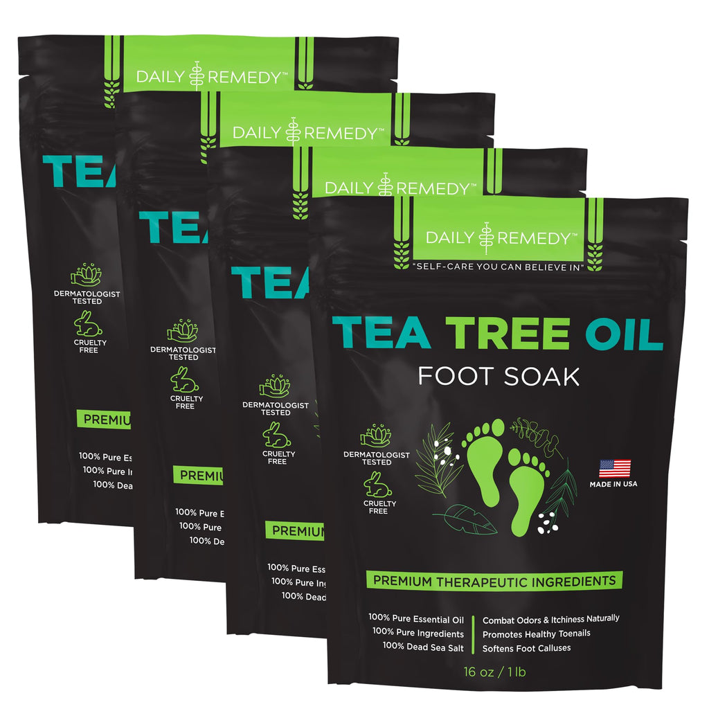 Daily Remedy Tea Tree Foot Soak with Epsom Salt – Made in USA, 64 oz