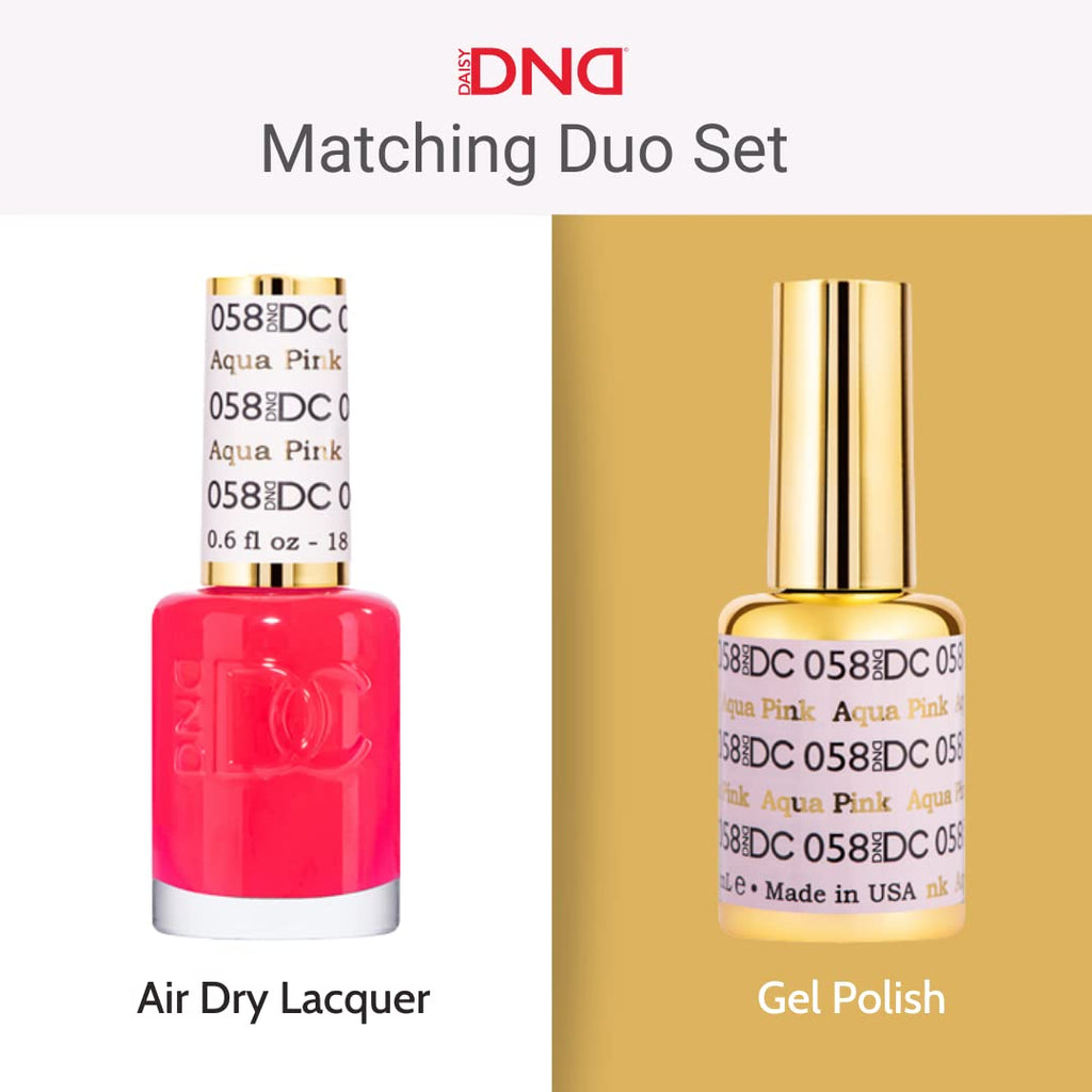 DAISY DND DC Gel Polish Set - Red Collection 072 Crimson | Gel Polish + Lacquer Duo (0.5 Fl Oz Each)