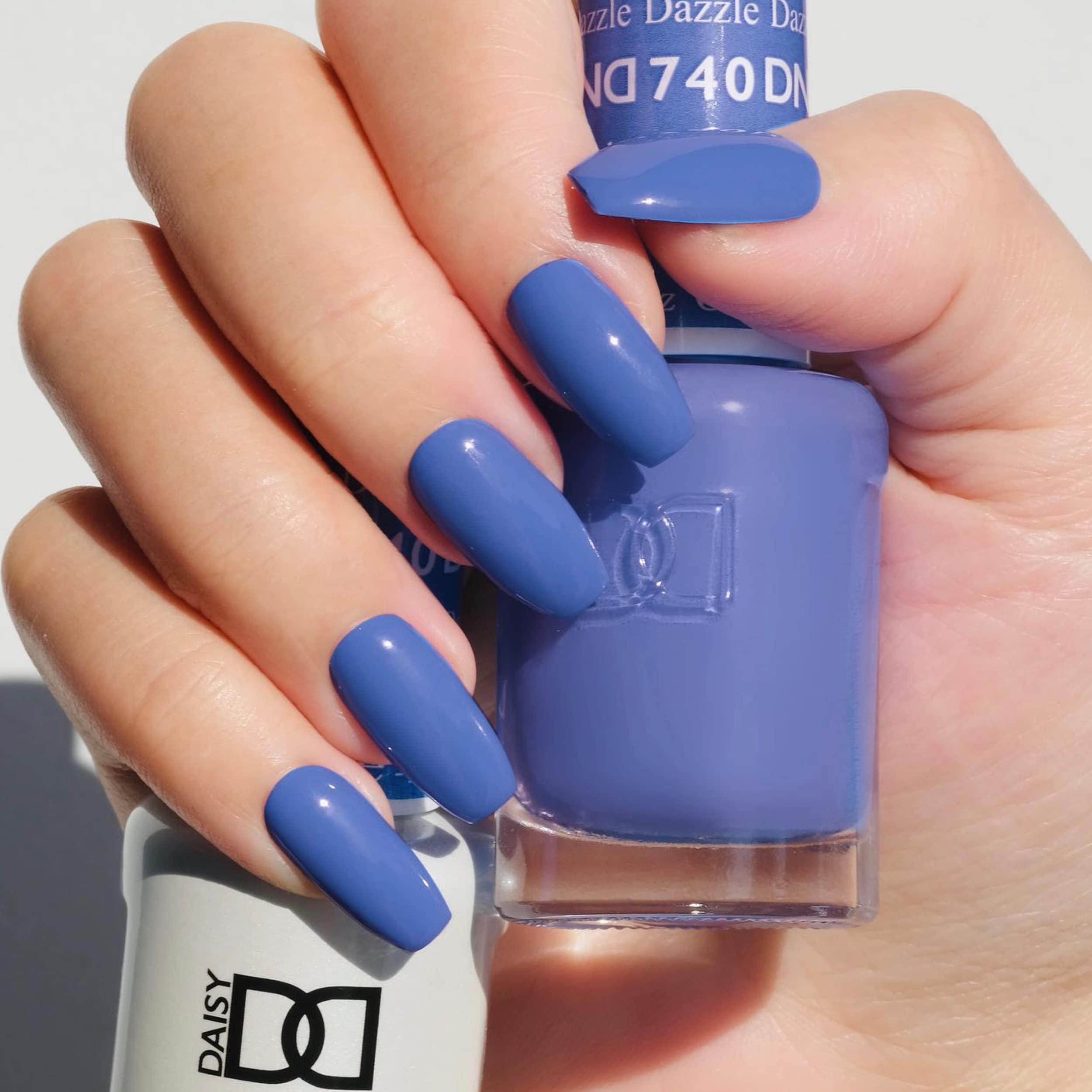 DAISY DND Gel Polish Set - Blue Collection 740 Dazzle (Gel + Lacquer Duo, 0.5 oz each)