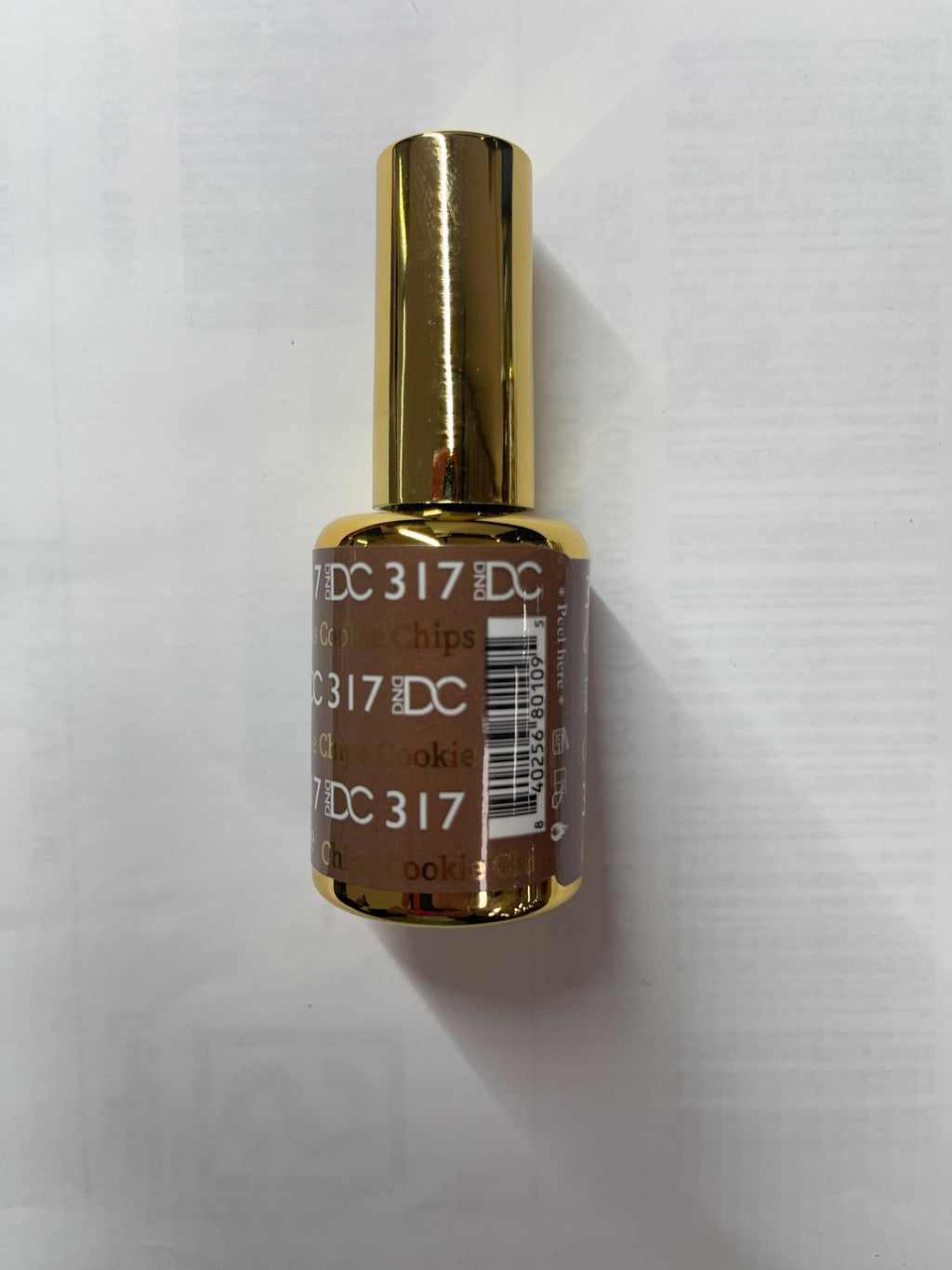 DND DC Gel Polish Set Brown Collection by DAISY DND | UV/LED Gel Polish & Air Dry Lacquer, Shade 317 Cookie Chips, 0.5 fl oz