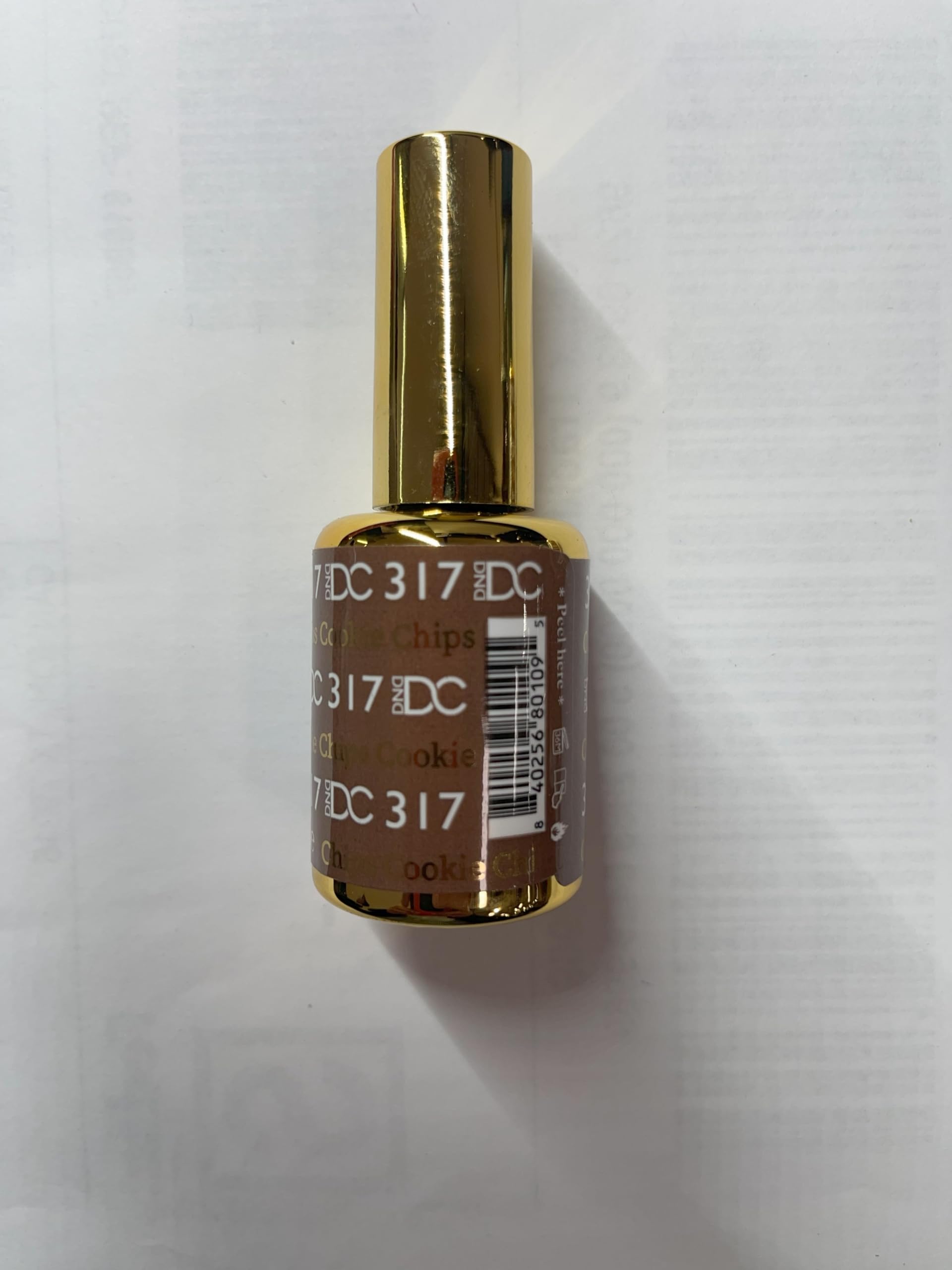DND DC Gel Polish Set Brown Collection by DAISY DND | UV/LED Gel Polish & Air Dry Lacquer, Shade 317 Cookie Chips, 0.5 fl oz