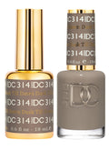 DAISY DND DC Gel Polish Set – Brown Collection, 314 Dusk Till Dawn, UV/LED Gel + Air Dry Lacquer Duo